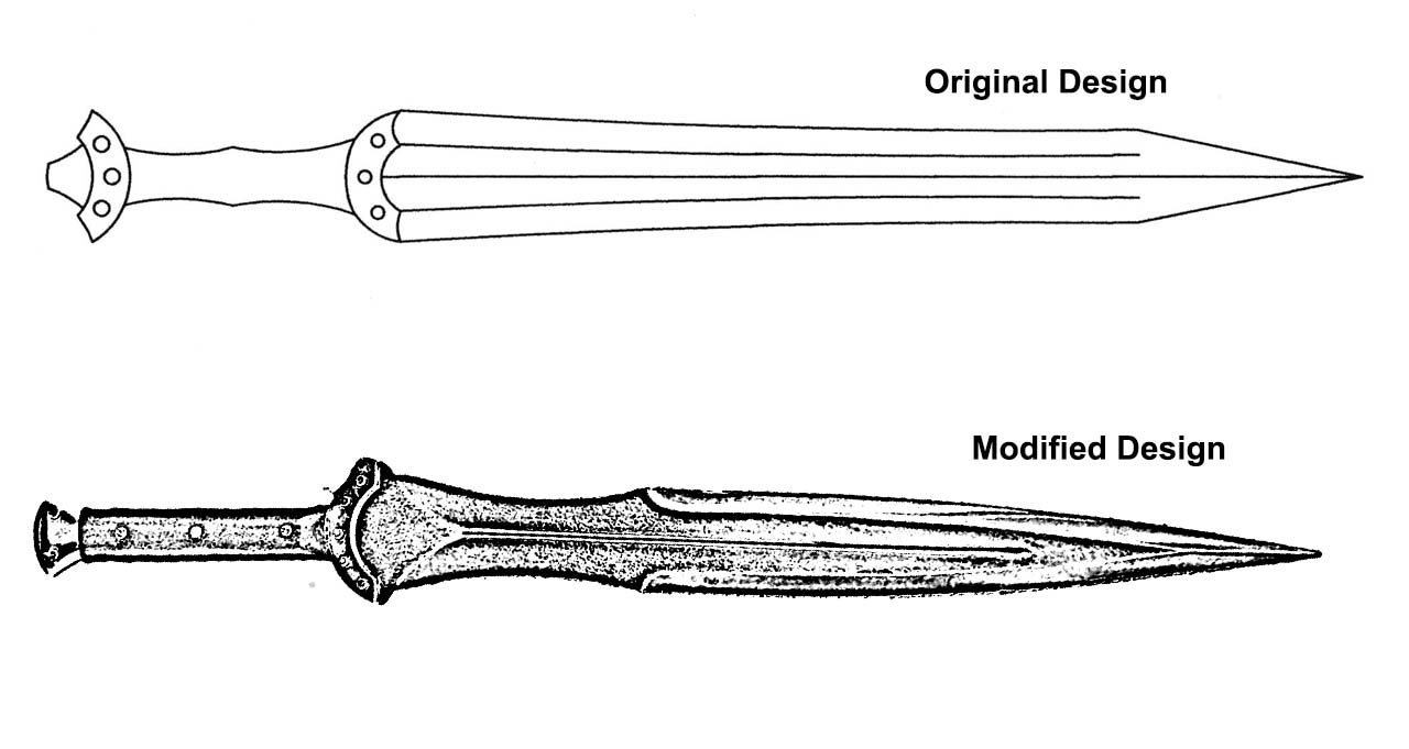 Чертеж меча гладиуса